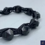 دستبند مردانه سنگی عقیق سیاه اصل و طبیعی ، سنگ تراش استار   Mystic Trio 2 - Image 2