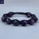 دستبند مردانه سنگی ، سنگ آمیتیست تراش استار طبیعی و اصل    Mystic Trio 3