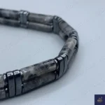 دستبند مردانه سنگ لارویکیت و حدید اصل و طبیعی ، سنگی دست ساز     Canal Stone 4 - Image 2