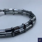 دستبند مردانه سنگ حدید اصل ، سنگی دو ردیفه   Hematite Link - Image 2