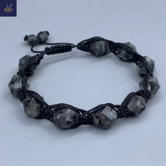 دستبند مردانه سنگ لارویکیت اصل و طبیعی ، سنگی تراش استار   Mystic Trio 7 - Image 3