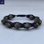 دستبند مردانه سنگ کوارتز دودی اصل و معدنی ، سنگی تراش استار   Mystic Trio 8