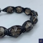 دستبند مردانه سنگ کوارتز دودی اصل و معدنی ، سنگی تراش استار   Mystic Trio 8 - Image 2