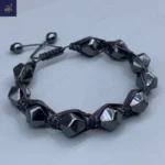 دستبند مردانه سنگ حدید اصل ، سنگی تراش استار    Mystic Trio 9 - Image 3