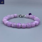 دستبند زنانه سنگ کنزایت طبیعی و اصل ، سنگی دست ساز   Lavender Dream